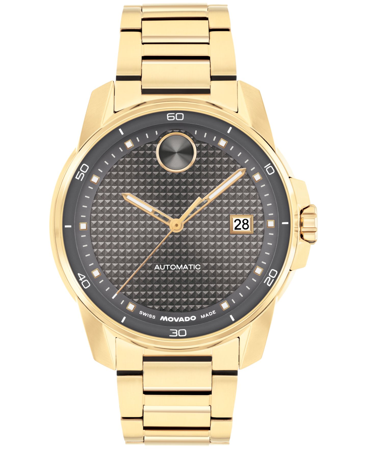Часы Movado Bold Verso, швейцарский автоподзавод, сталь Light Gold, 41 мм — фото 1
