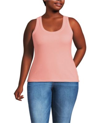 Plus Size Drapey Rib Fitted Tank Top