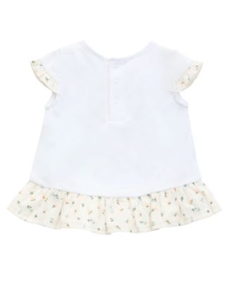 Baby Girls 3-Piece Short Sleeve T-Shirt, Shorts, and Bucket Hat Set