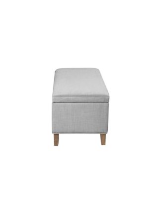 Rectangular Upholstered Storage Bench with Soft Close Lid, Solid Wood Legs for Entryway, Bedroom, or Living Room-The Pop Home