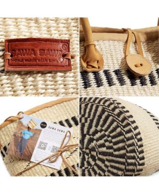 Balance Point Handwoven Straw Sisal Basket Tote Bag