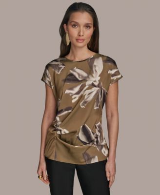 Donna Karan New York - Women's Cap-Sleeve Printed Top