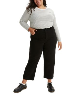 Plus Size Ribcage Straight-Leg Ankle Jeans