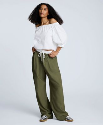 Women's Cropped Off-The-Shoulder Top