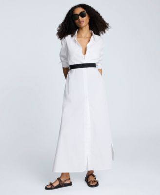 Women's Long-Sleeve Maxi Shirtdress