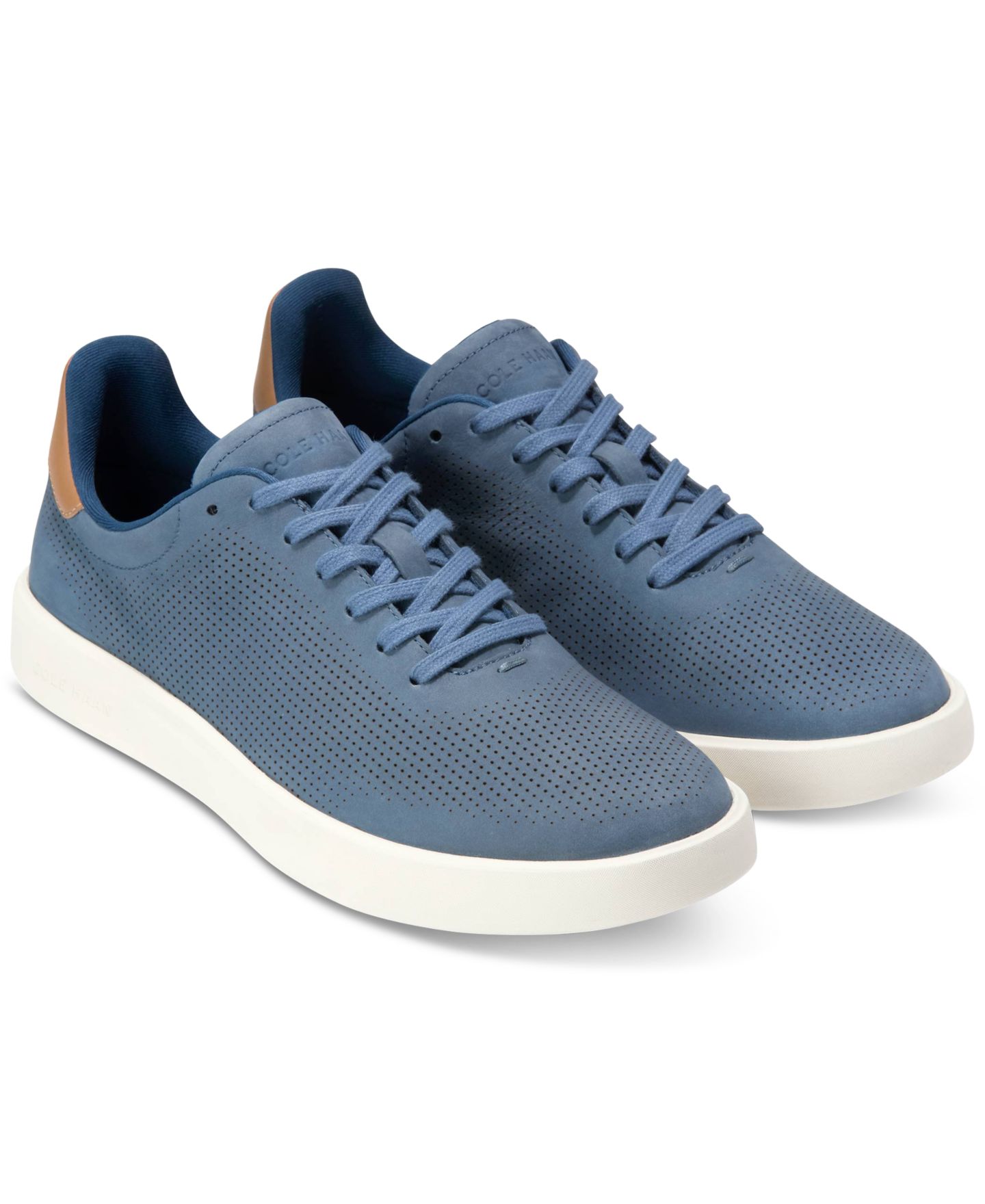 Мужские кроссовки Cole Haan Grand Crosscourt Daily Laser, цвет: Синий нубуковый — фото 10