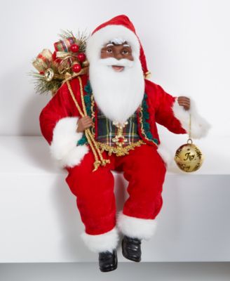 Holiday Lane - Heritage African American Sitting Santa Decor