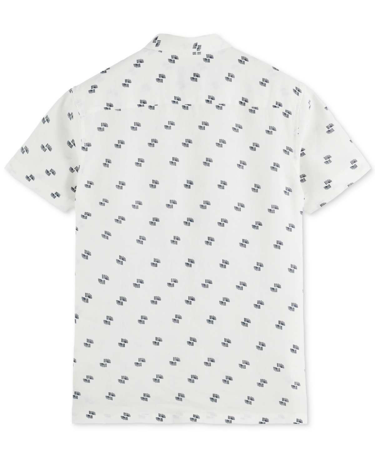 Scotch & Soda Men's Printed Short Sleeve Linen Button-front Shirt