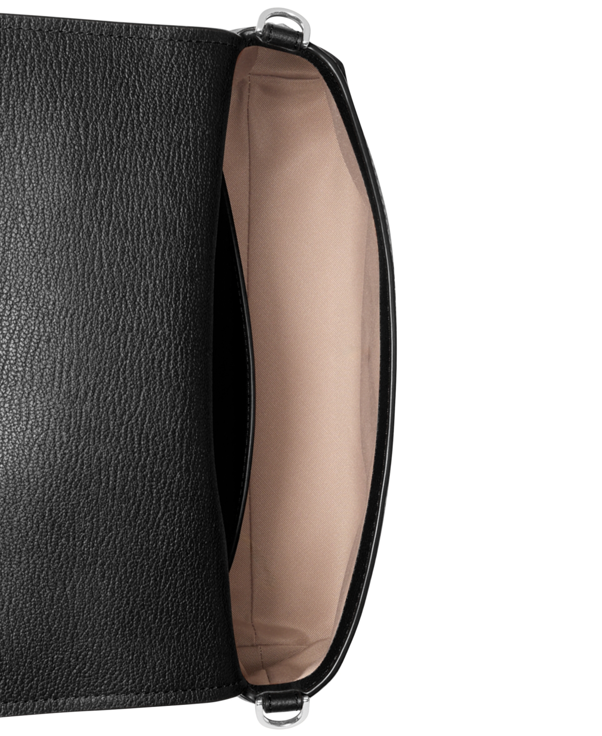 Michael Kors Michael  Small Leather Convertible Pouchette Crossbody In Black