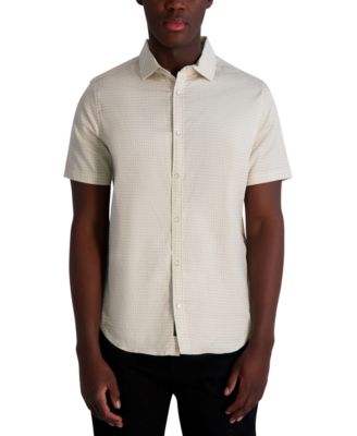KARL LAGERFELD PARIS - Men's Woven Houndstooth Shirt