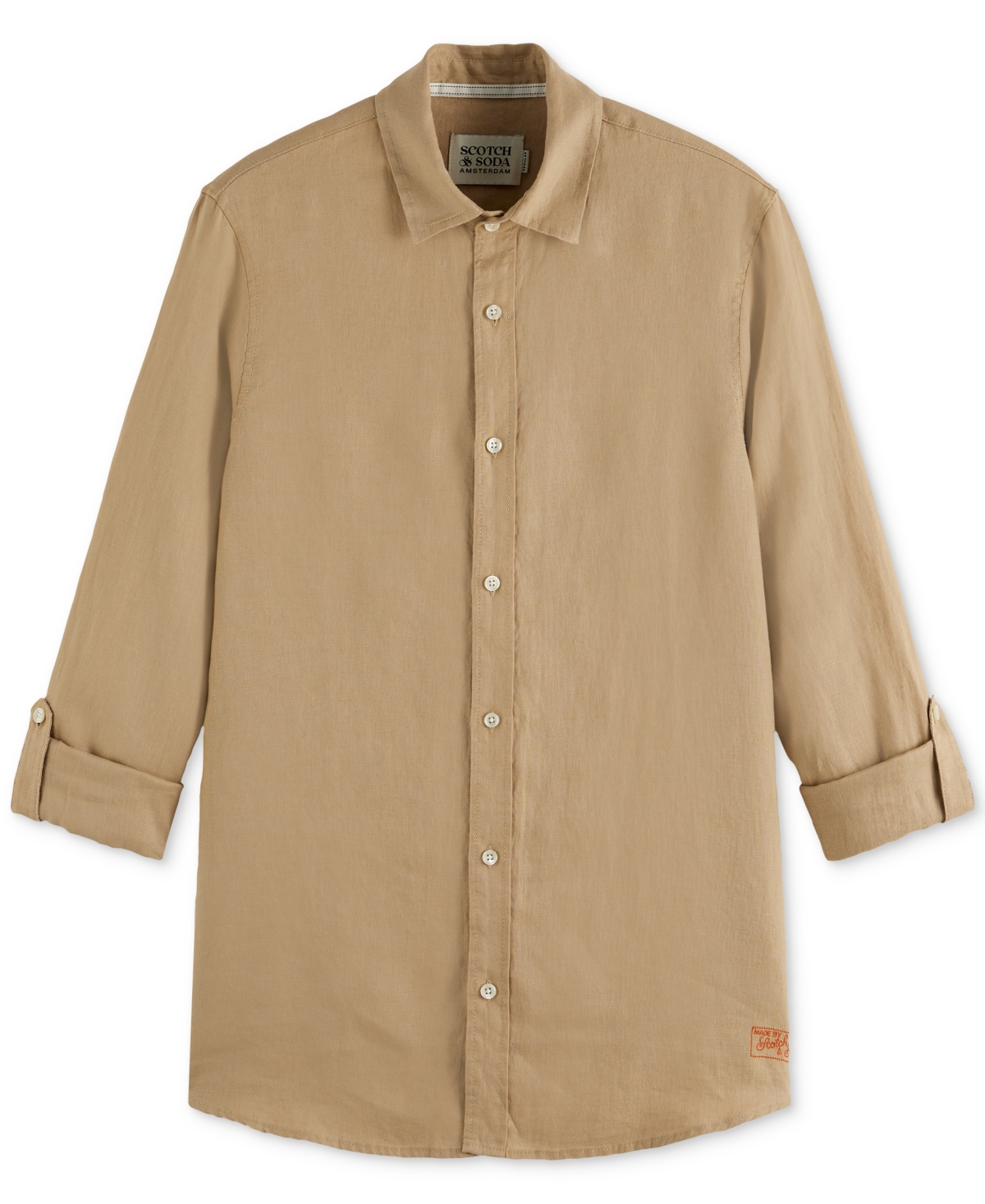 Scotch & Soda Men's Long Sleeve Linen Button-front Shirt