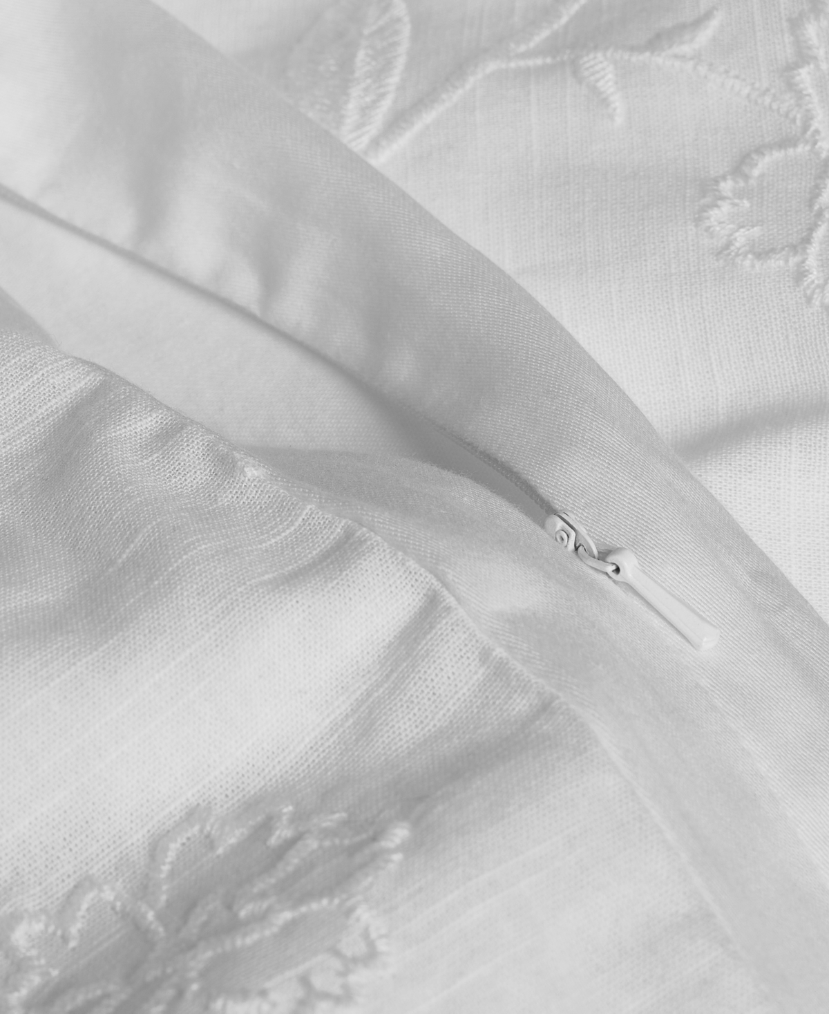 Macy's Charter Club Colette Embroidery 3-pc. Duvet Set, Full/queen, Exclusively At  In White