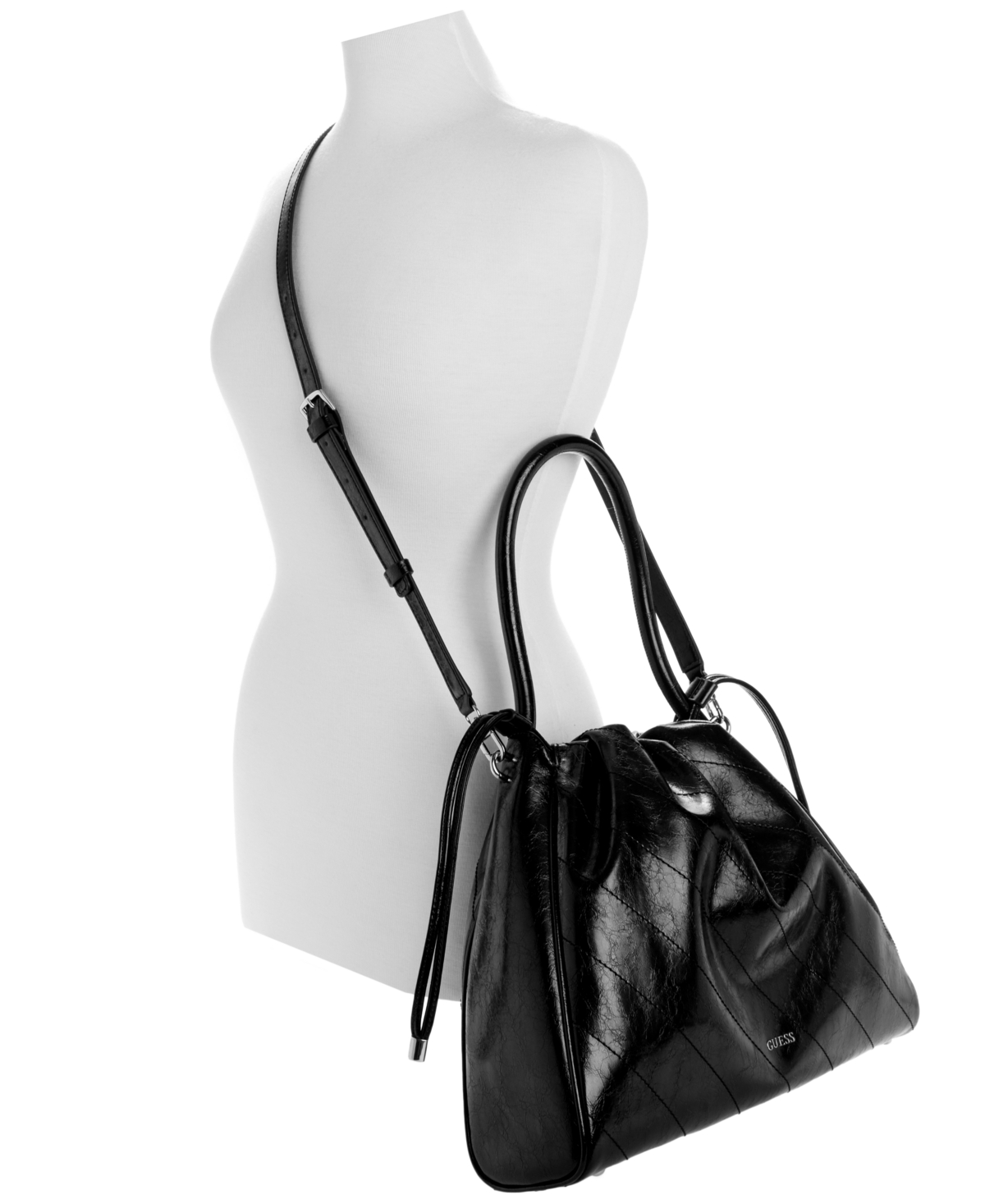 GUESS AMYS DRAWSTRING TOTE BAG 