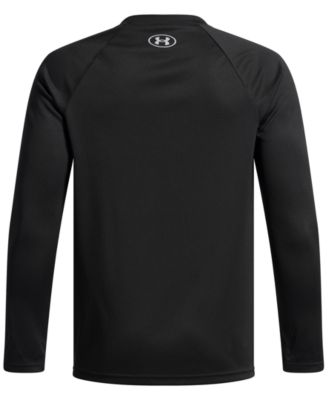 Big Boys Under Armour Tech Hybrid Print Fill Long Sleeves T-shirt