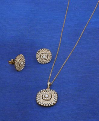 Diamond Openwork Cluster Stud Earrings (1 ct. t.w.) in 10k Gold, Exclusively at Macy's