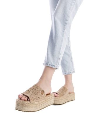 Women's Jute Wrapped Platform Sandals Refresh By Xti