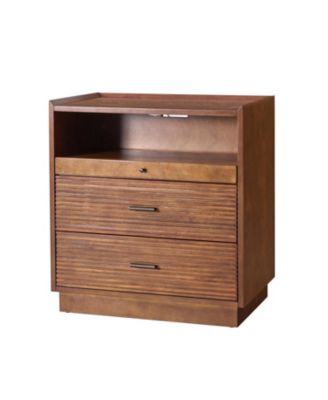 Mid-century Lorenz End Table with USB and LED Light