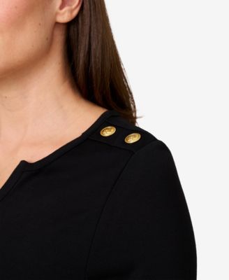 Women's Button Shoulder Top