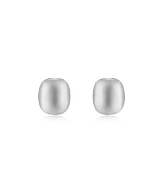 Minimal Curved Square Stud Earrings