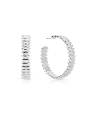 Large Metal Moderna Hoops