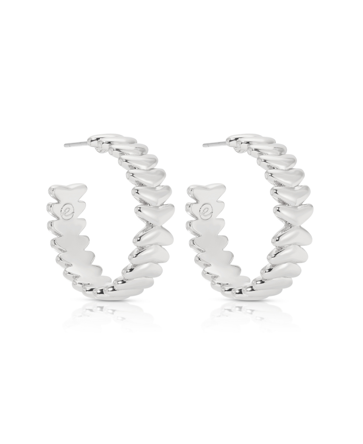 Ettika Metal Moderna Medium Half Hoop Earrings