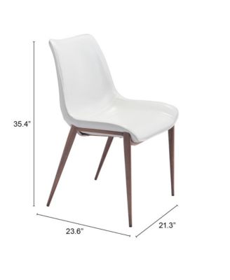 Set of Two Upholstered Faux Leather Open Back Dining Side Chairs