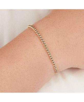 Gold Filled Classic Bead Bracelet - 3mm