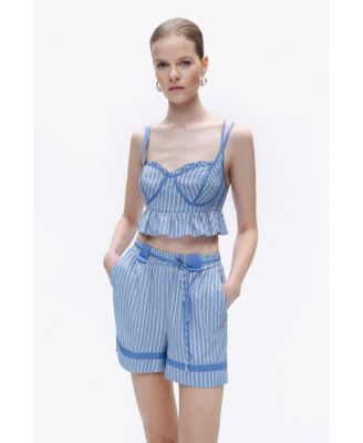 Women's Ruffle Crop Top