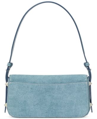 Liv Denim Suede Shoulder Bag