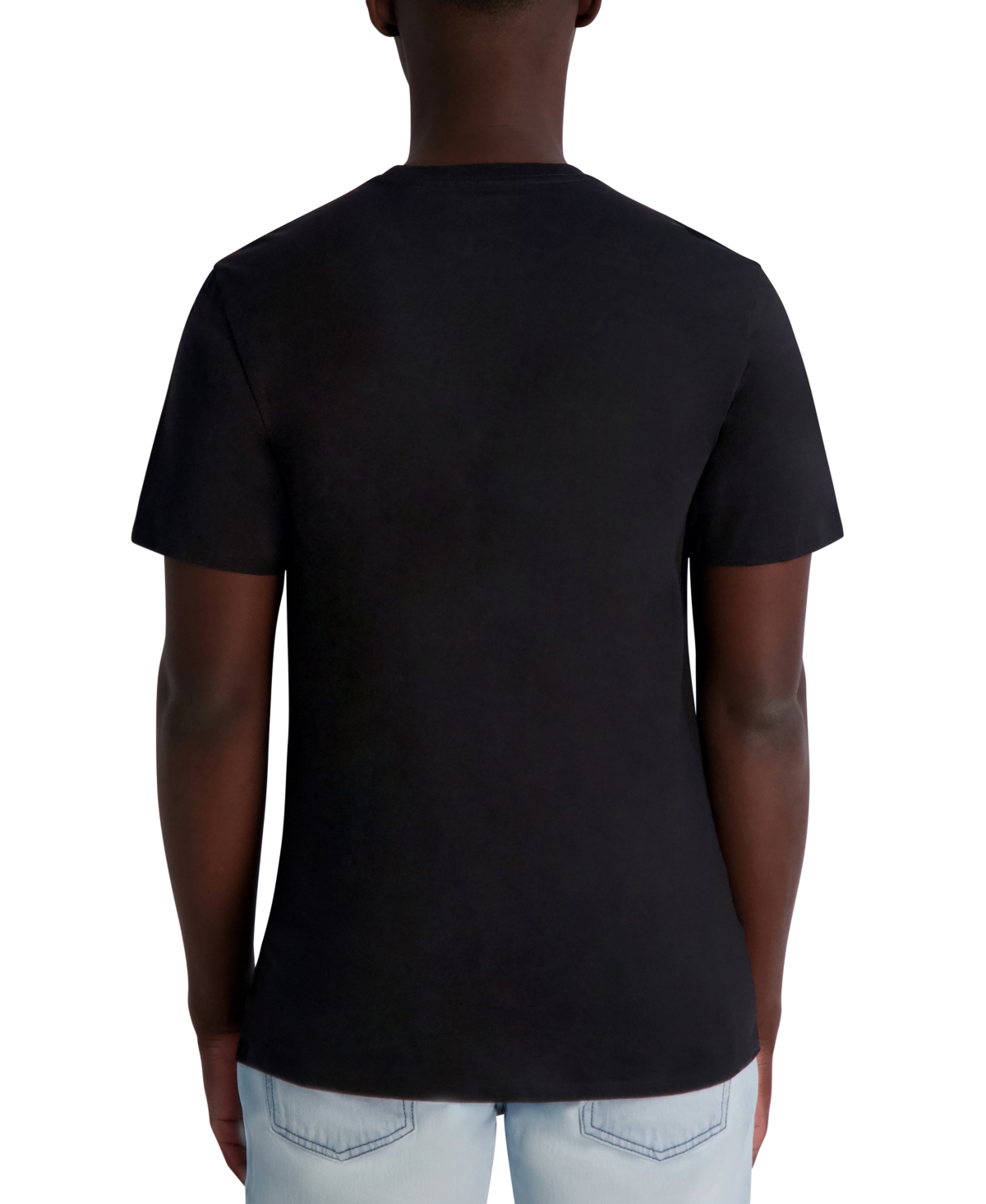 Karl Lagerfeld Paris Rubberized Karl Cotton Graphic T-shirt In Black