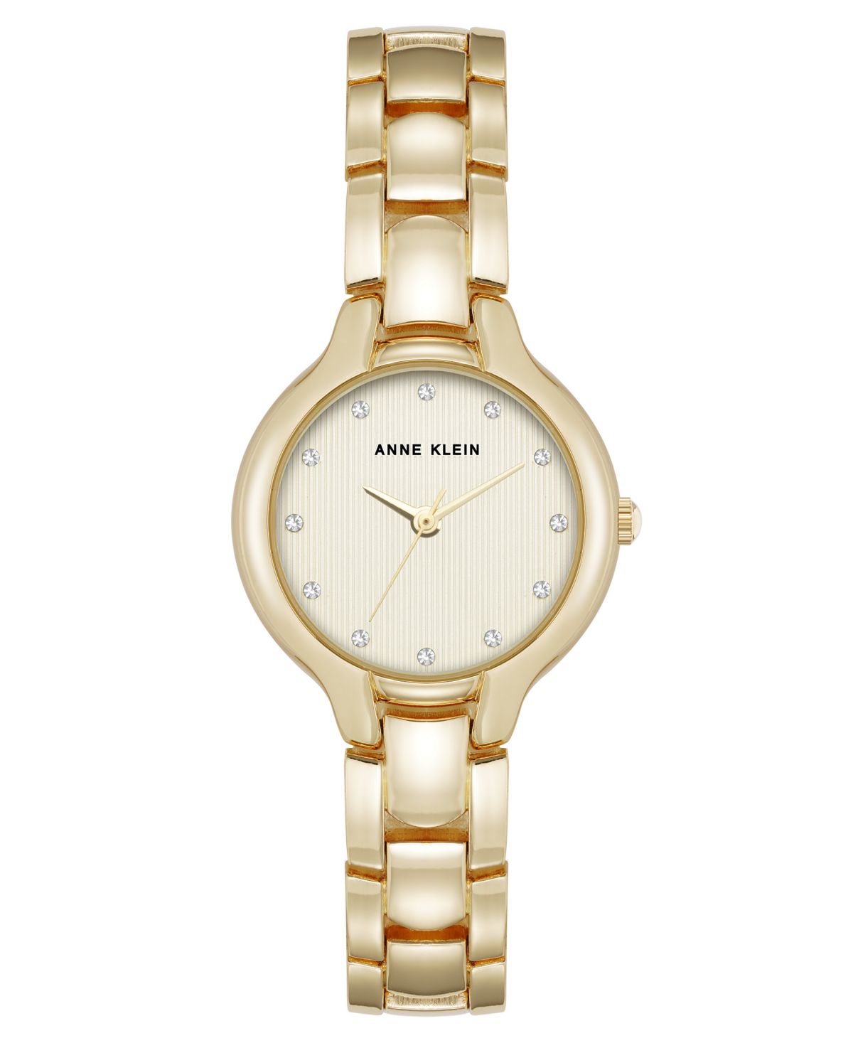 Женские кварцевые часы из золотистого сплава с нежным хрустальным циферблатом цвета шампанского, 28 мм