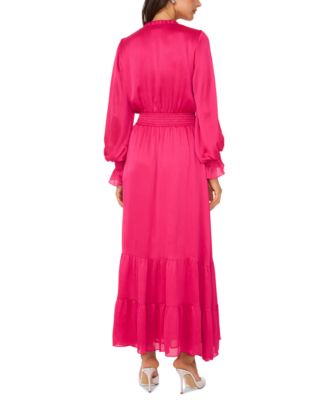 Women's Smocked-Waist Tiered Maxi Dress