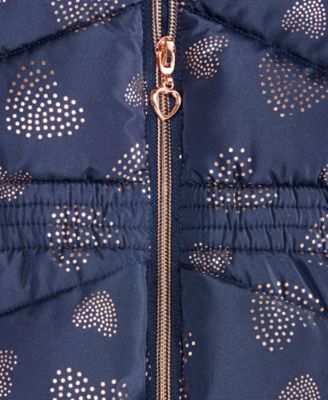 Toddler and Little Girls Foil Quilt Puffer coat