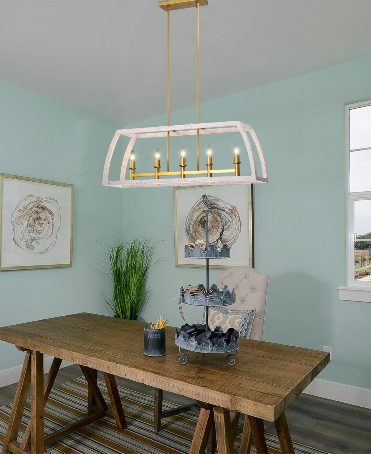 Home Accessories 39" Nermin 5-light Indoor Chandelier