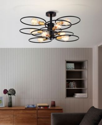 28" Camilla 9-Light Indoor Semi-Flush Mount Ceiling Light