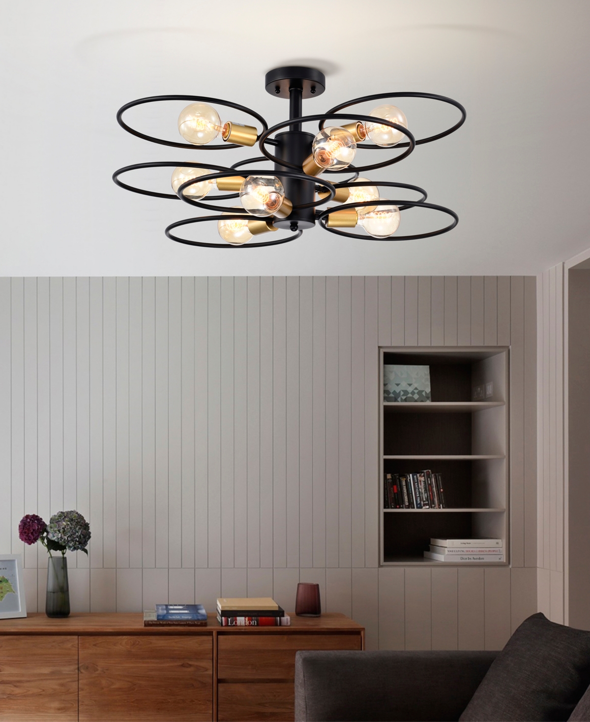Home Accessories 28" Camilla 9-light Indoor Semi-flush Mount Ceiling Light