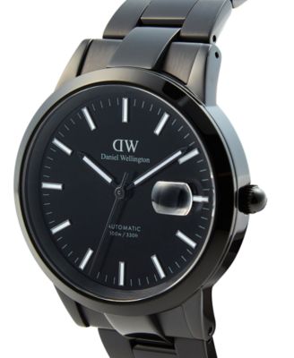 Men's Automatic Black Stainless-Steel Watch, 40mm