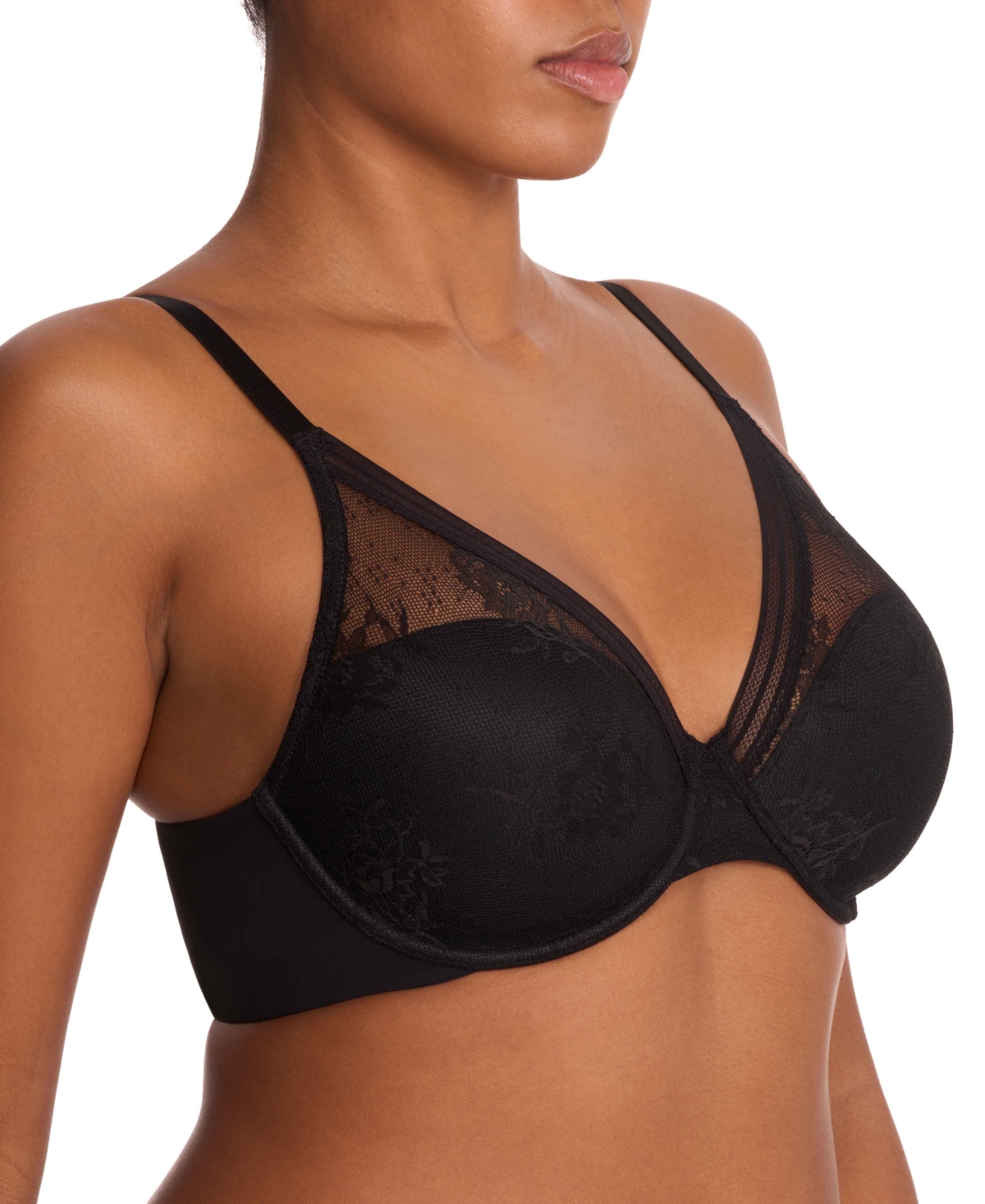 Natori Love Lace Underwire Full Coverage Plunge Bra