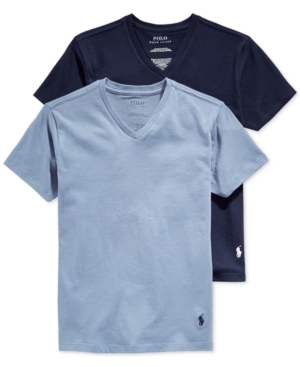 image of Polo Ralph Lauren 2-Pk. V-Neck Undershirts, Big Boys