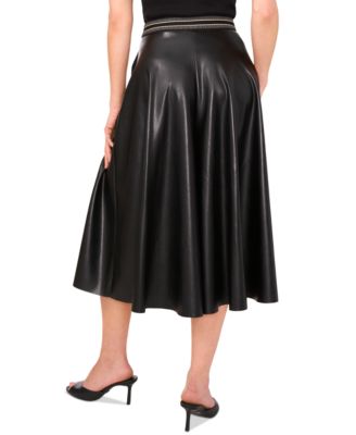 Women's Faux-Leather Culottes