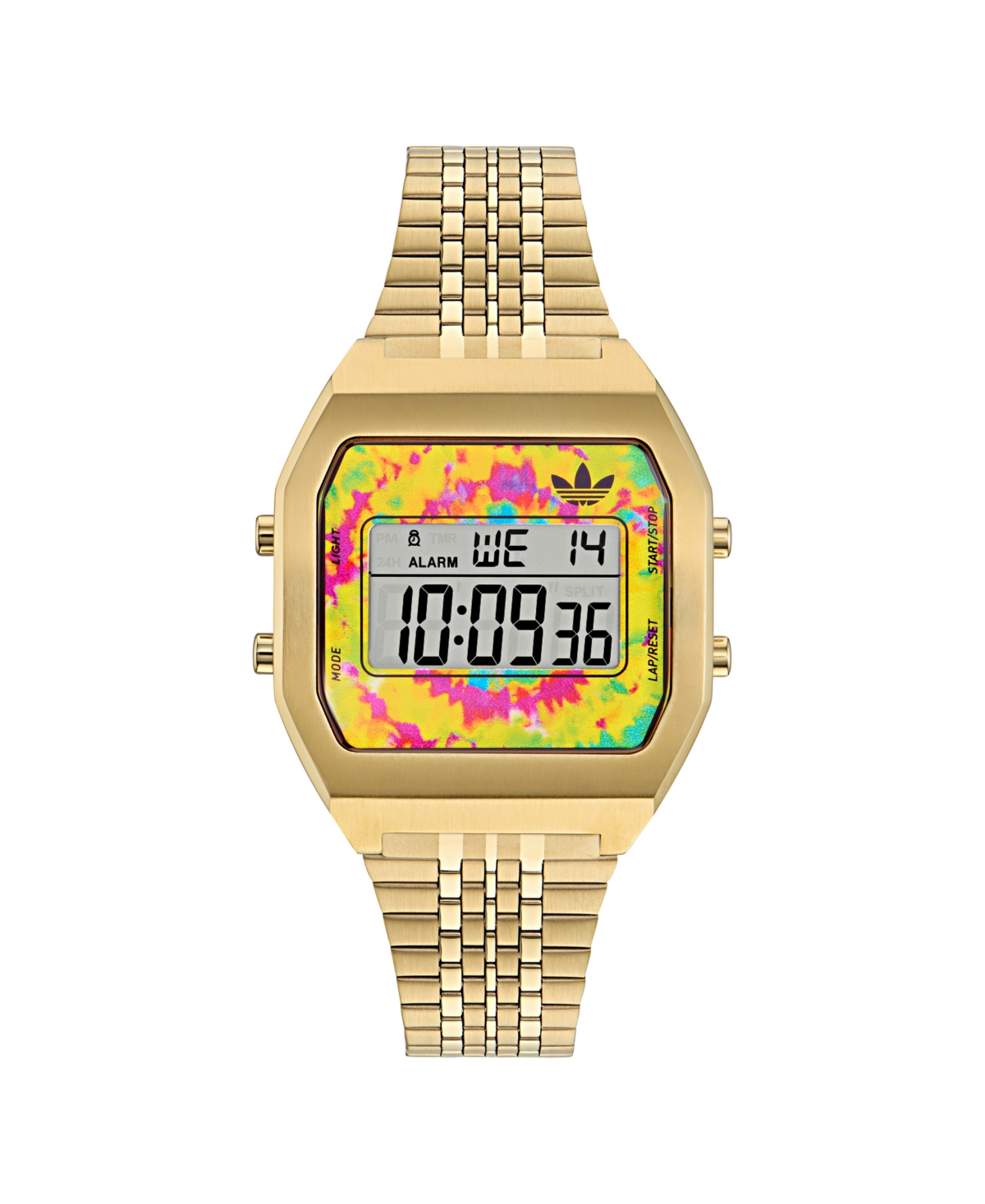 Adidas Originals Unisex Digital Gold-tone Stainless Steel Watch, 36mm