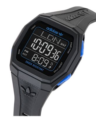 Unisex Analog Black Resin Watch, 48mm