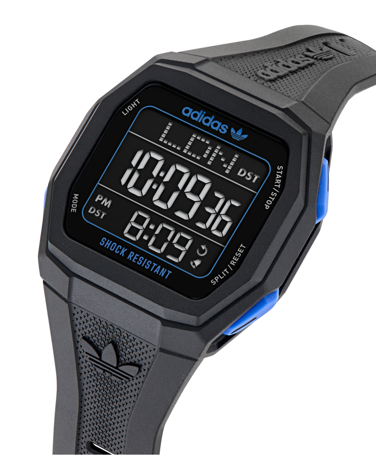 Adidas Originals Unisex Analog Black Resin Watch, 48mm
