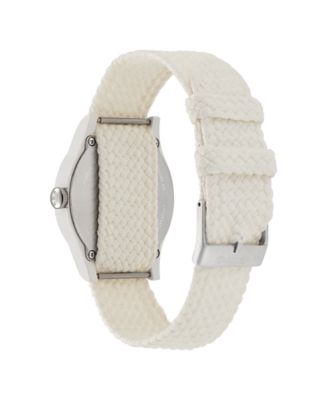 Unisex Analog White Nylon Watch, 39mm