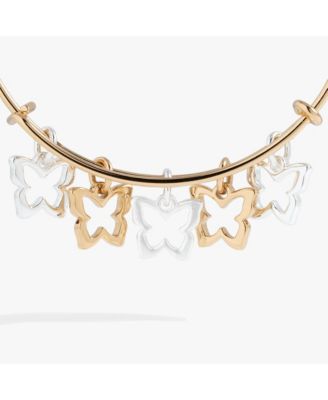 Butterfly Multi Charm Bangle Bracelet
