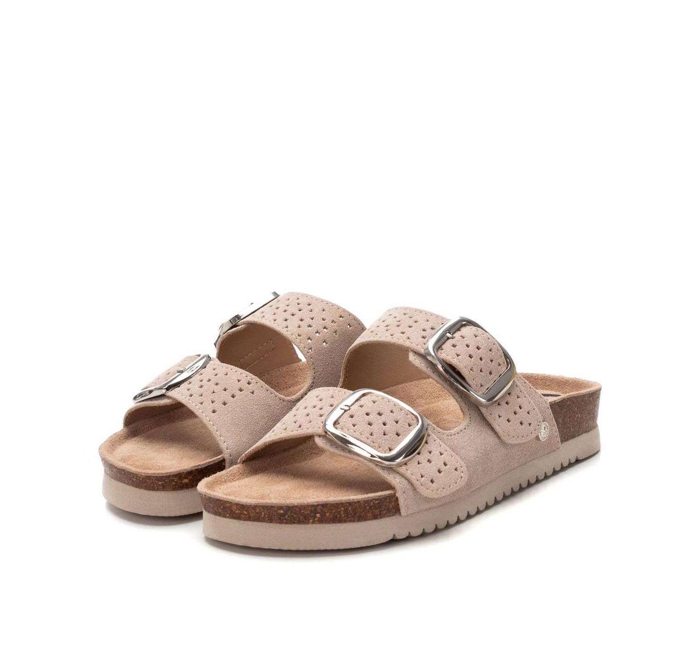 Женские сандалии XTI Suede Slip on, цвет: Бежевый — фото 5