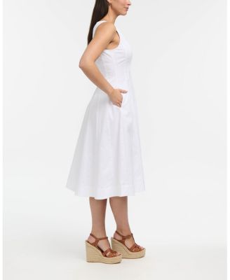 Women's Sleeveless Paneled Midi Dress