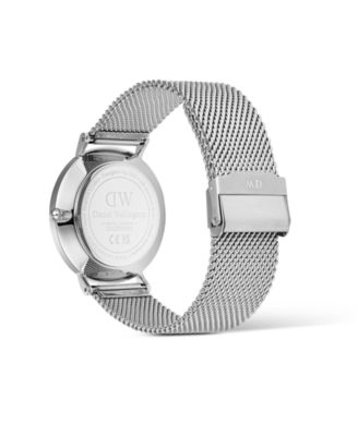 Men's Analog Silver Tone Stainless-Steel Watch, 40mm