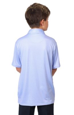Boys Performance Polo with Airplane Print - Cool and Comfortable