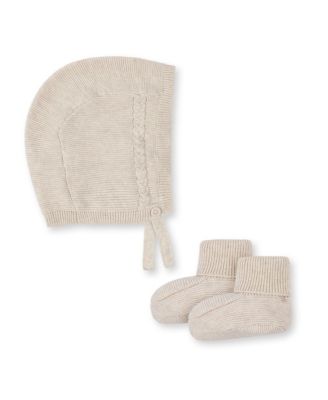 Baby 5 Piece Organic Sweater Cable Cardigan, Legging, Hat, & Bootie Boxed Gift Set